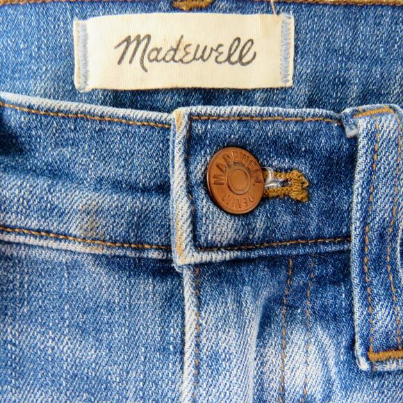 Madewell 9" High Rise Skinny Jeans Size 27 Distressed Ripped Medium Wash - Picture 7 of 14